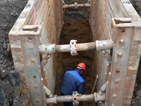 Baugruben und Gräben