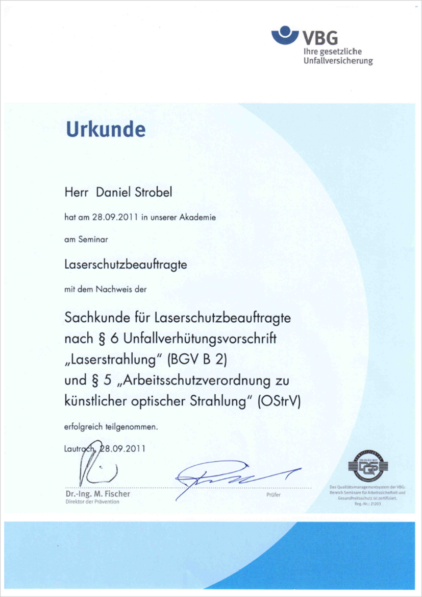 Laserschutz­beauftragter