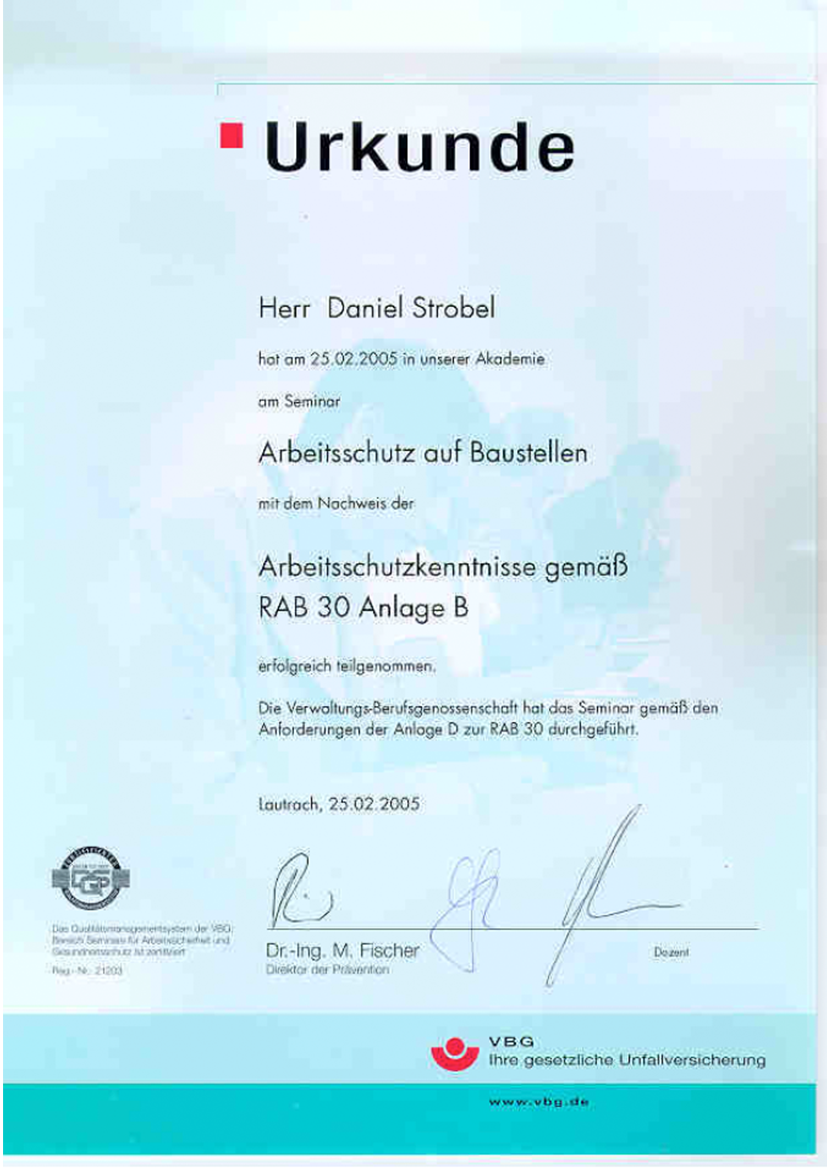 Koordinator nach BaustellV Arbeitsschutz auf Baustellen