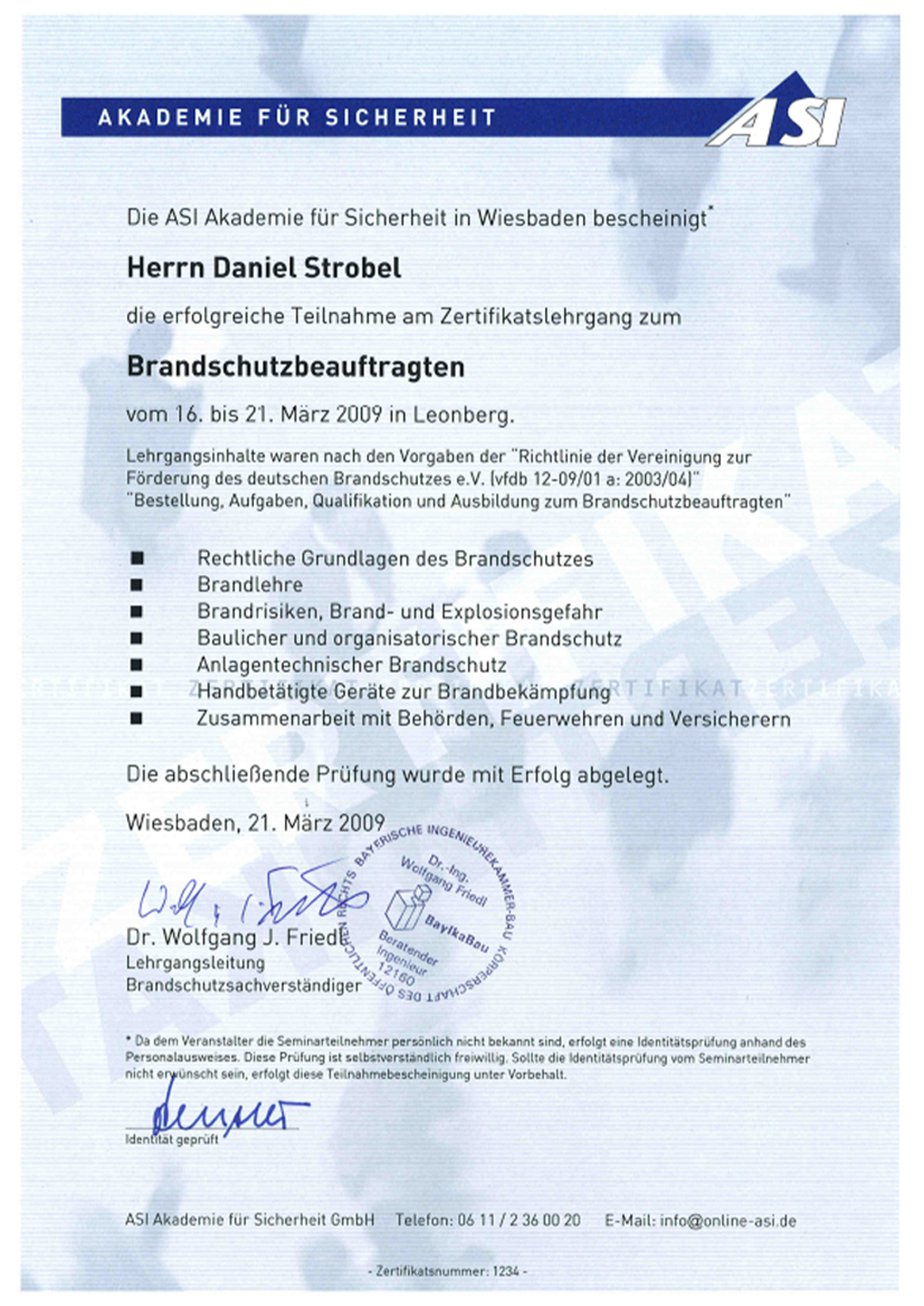 Brandschutzbeauftragter